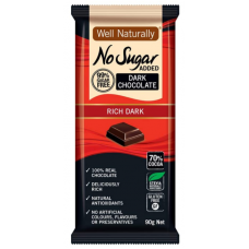 Well Naturally Rich Dark Chocolate Block 90g SALE-BEST BEFORE 20.11.21